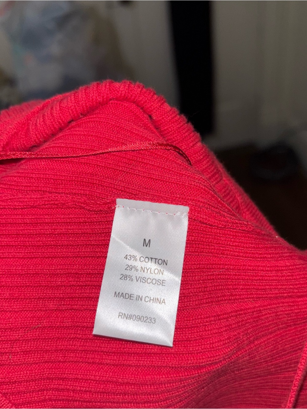 PacSun Red Ribbed Square-Neck Crop Tank - Picture 3 of 3